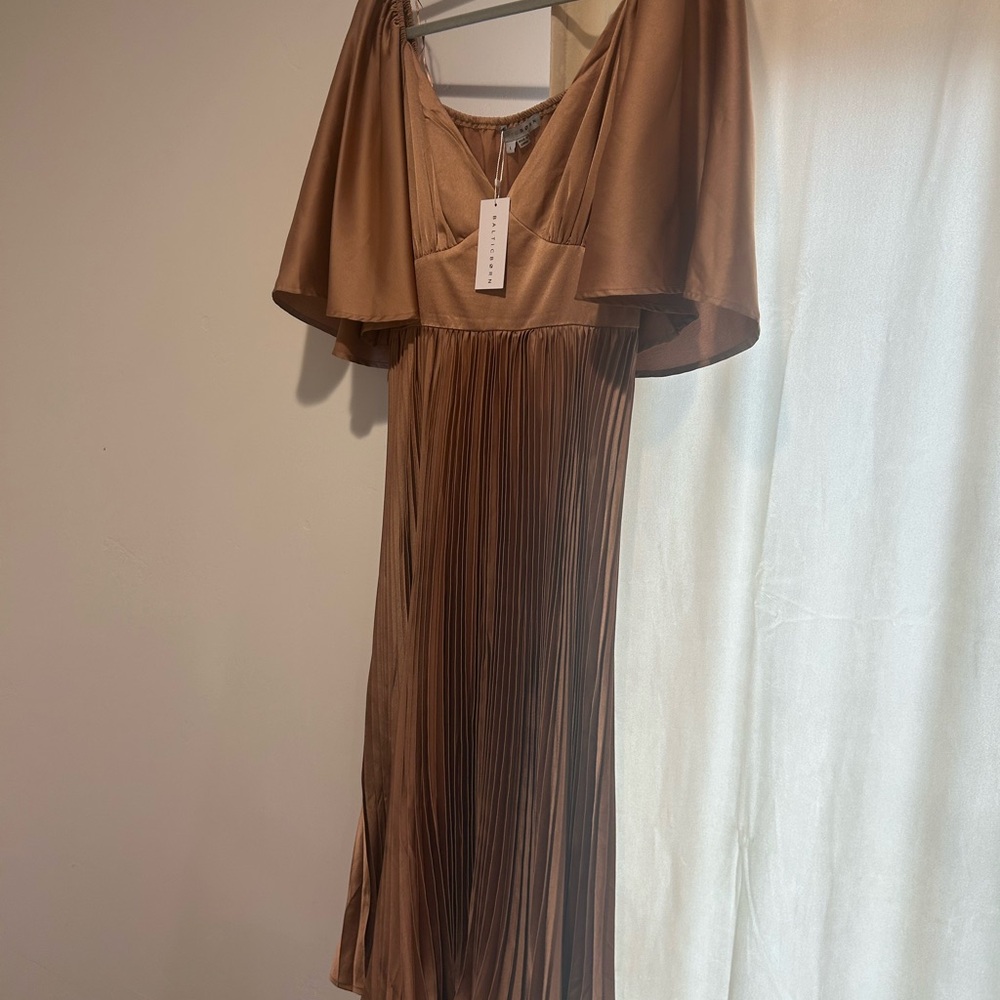 Baltic Born Champagne Pleated Dress